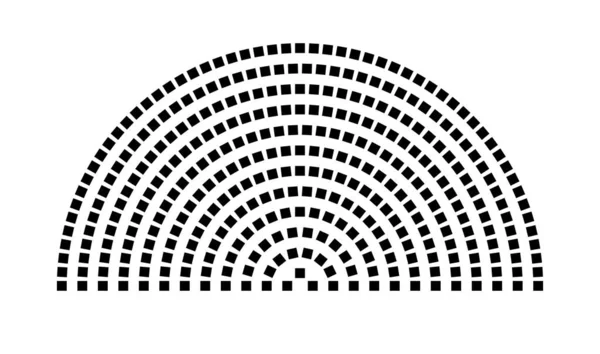 Hemicycle 347 koltuk - 12 sıra - 180 derece