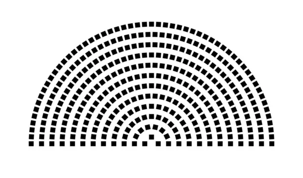 Hemicycle 349 koltuk - 12 sıra - 180 derece