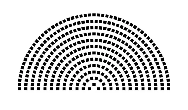 Hemicycle 350 koltuk - 12 sıra - 180 derece