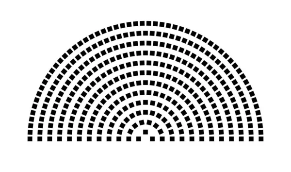 Hemicycle 352 koltuk - 12 sıra - 180 derece
