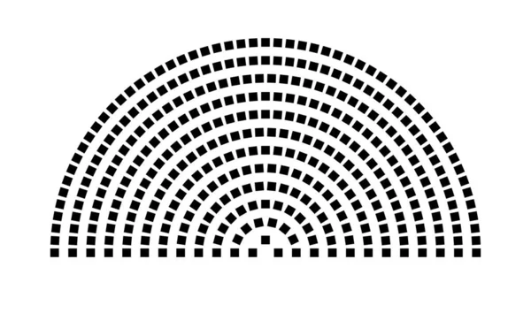 Hemicycle 353 koltuk - 12 sıra - 180 derece