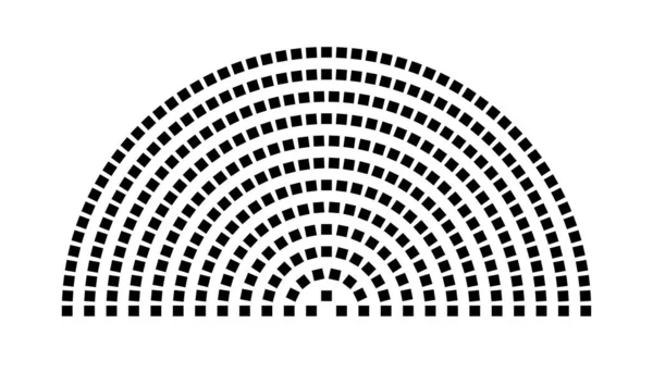 Hemicycle 351 koltuk - 12 sıra - 180 derece