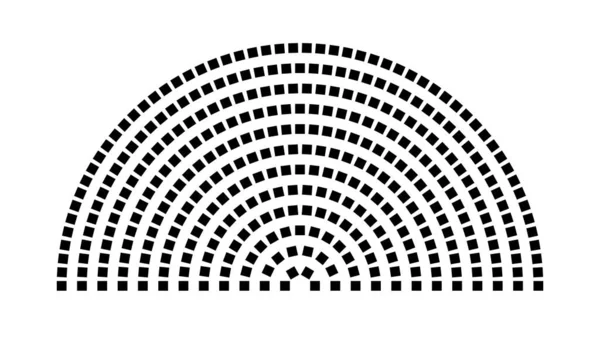 Hemicycle 355 koltuk - 12 sıra - 180 derece