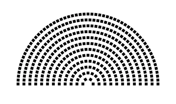Hemicycle 364 koltuk - 12 sıra - 180 derece