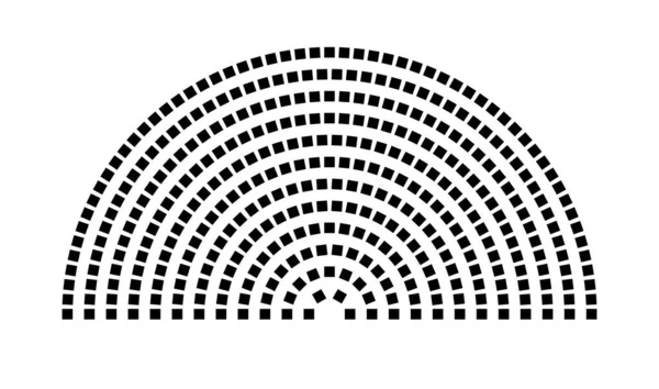 Hemicycle 368 koltuk - 12 sıra - 180 derece