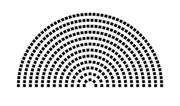 Hemicycle 370 koltuk - 12 sıra - 180 derece