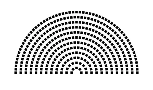 Hemicycle 369 koltuk - 12 sıra - 180 derece