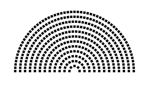 Hemicycle 374 koltuk - 12 sıra - 180 derece