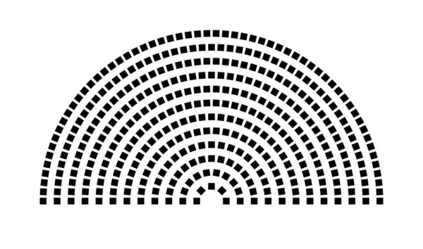 Hemicycle 376 koltuk - 12 sıra - 180 derece