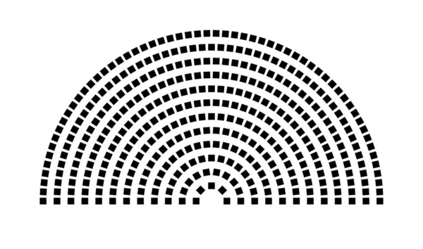 Hemicycle 379 koltuk - 12 sıra - 180 derece