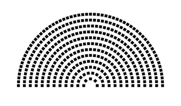 Hemicycle 381 koltuk - 12 sıra - 180 derece