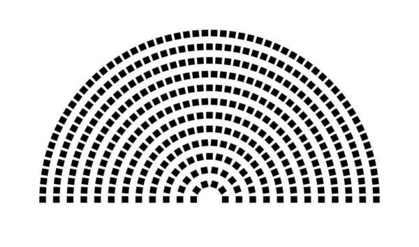 Hemicycle 382 koltuk - 12 sıra - 180 derece