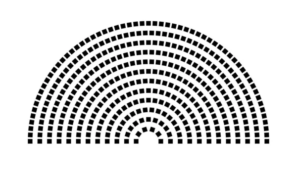 Hemicycle 390 koltuk - 12 sıra - 180 derece