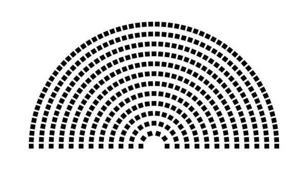 Hemicycle 392 koltuk - 12 sıra - 180 derece