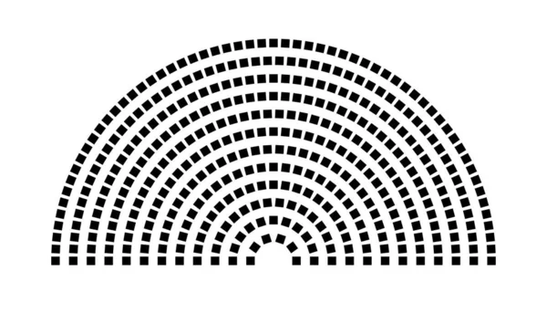 Hemicycle 391 koltuk - 12 sıra - 180 derece