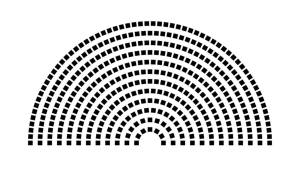 Hemicycle 397 koltuk - 12 sıra - 180 derece