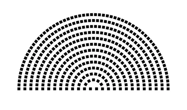 Hemicycle 404 koltuklar - 13 sıra - 180 derece