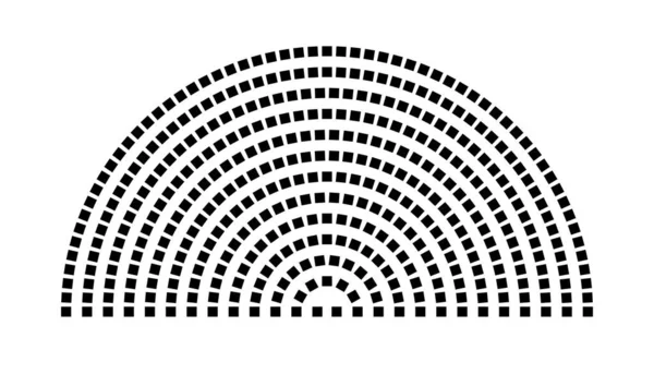 Hemicycle 401 koltuklar - 13 sıra - 180 derece