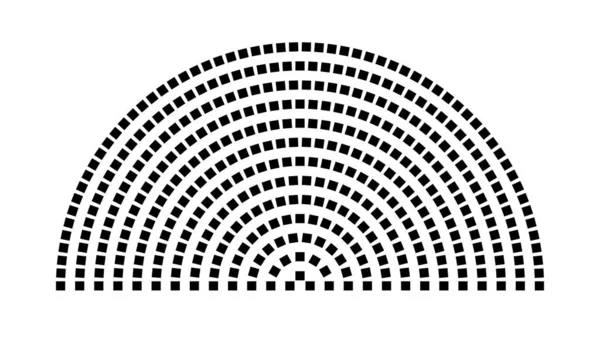 Hemicycle 405 koltuklar - 13 sıra - 180 derece