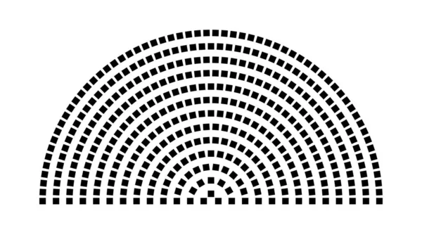Hemicycle 406 koltuklar - 13 sıra - 180 derece