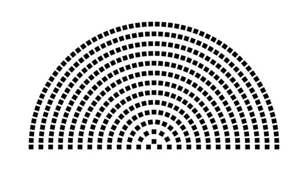 Hemicycle 407 koltuk - 13 sıra - 180 derece
