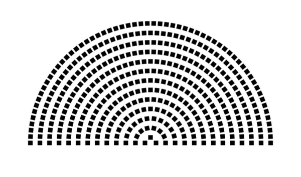 Hemicycle 408 koltuklar - 13 sıra - 180 derece
