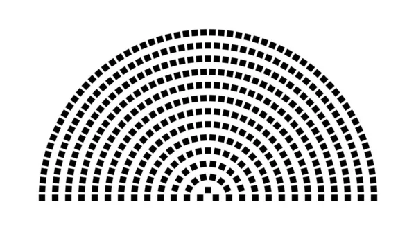 Hemicycle 409 koltuklar - 13 sıra - 180 derece