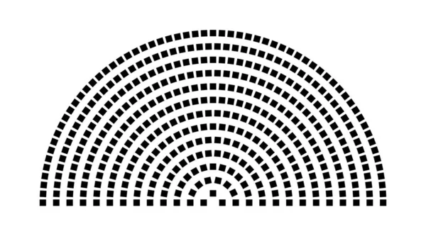 Hemicycle 415 koltuk - 13 sıra - 180 derece