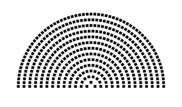 Hemicycle 416 koltuk - 13 sıra - 180 derece