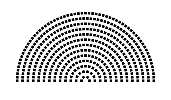 Hemicycle 418 koltuk - 13 sıra - 180 derece