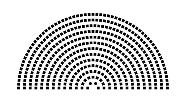 Hemicycle 427 koltuk - 13 sıra - 180 derece