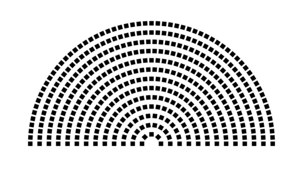 Hemicycle 433 koltuk - 13 sıra - 180 derece