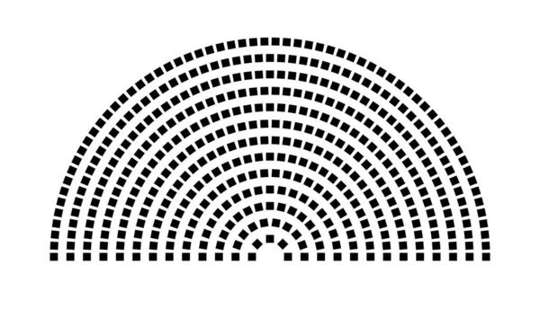 Hemicycle 437 koltuk - 13 sıra - 180 derece