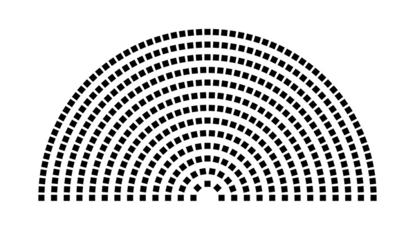 Hemicycle 438 koltuk - 13 sıra - 180 derece
