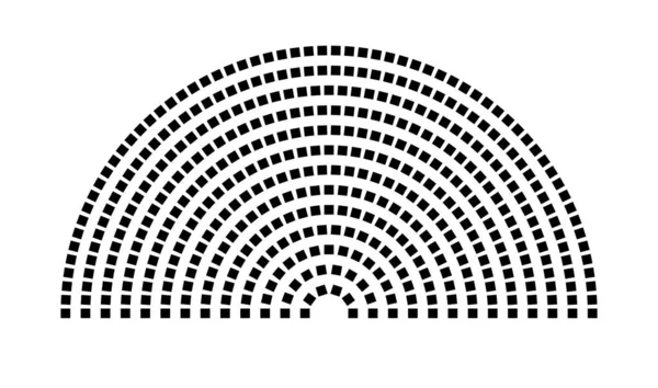 Hemicycle 443 koltuk - 13 sıra - 180 derece