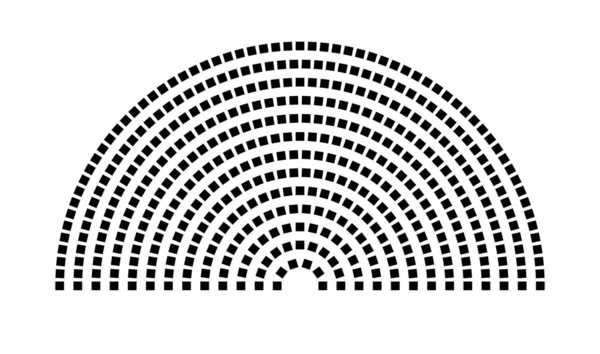 Hemicycle 446 koltuk - 13 sıra - 180 derece