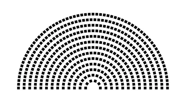 Hemicycle 449 koltuk - 13 sıra - 180 derece