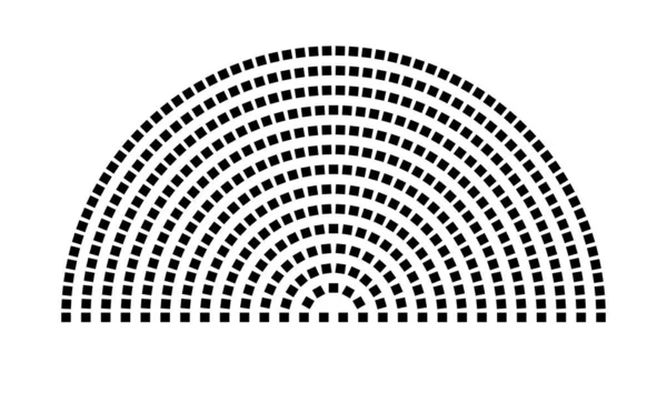 Hemicycle 458 koltuk - 14 sıra - 180 derece