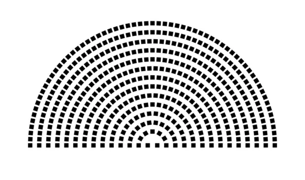 Hemicycle 460 koltuk - 14 sıra - 180 derece
