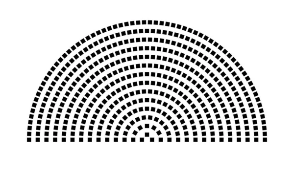 Hemicycle 463 koltuk - 14 sıra - 180 derece