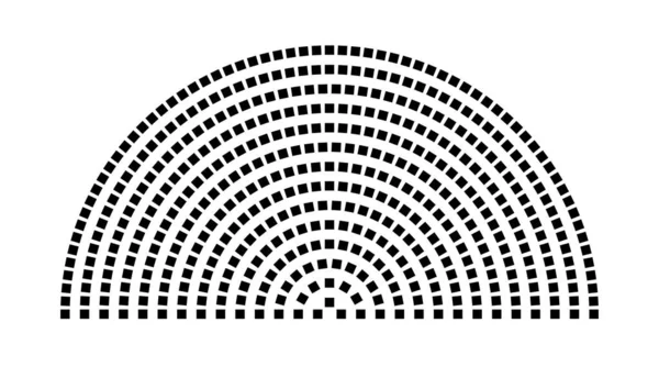 Hemicycle 464 koltuk - 14 sıra - 180 derece