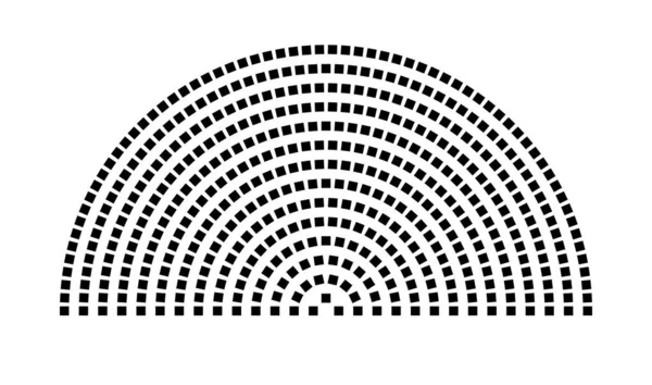 Hemicycle 467 koltuk - 14 sıra - 180 derece