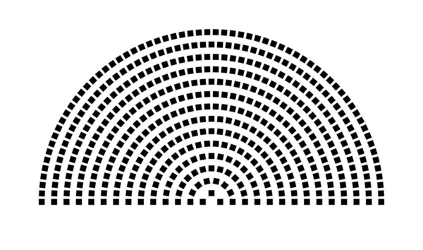 Hemicycle 469 koltuk - 14 sıra - 180 derece