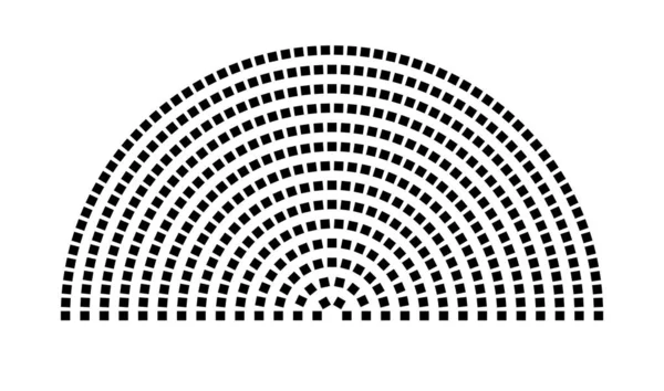Hemicycle 472 koltuk - 14 sıra - 180 derece