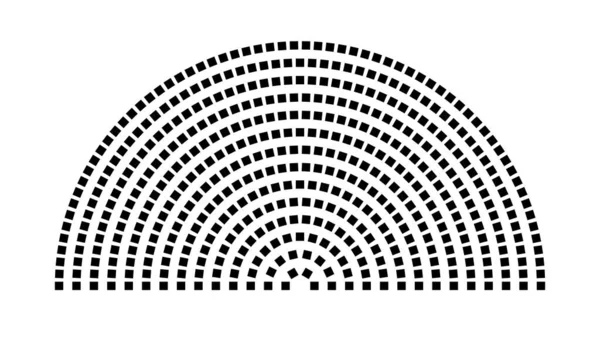 Hemicycle 475 koltuk - 14 sıra - 180 derece