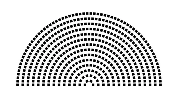 Hemicycle 473 koltuk - 14 sıra - 180 derece