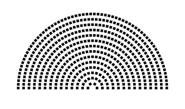 Hemicycle 476 koltuk - 14 sıra - 180 derece