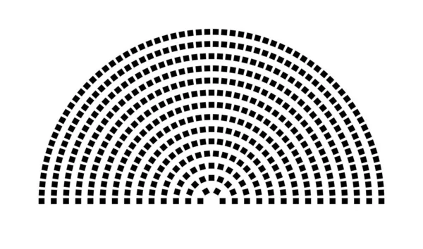 Hemicycle 479 koltuk - 14 sıra - 180 derece