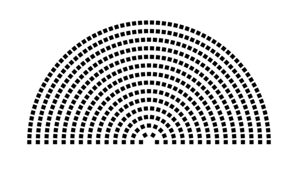 Hemicycle 480 koltuk - 14 sıra - 180 derece