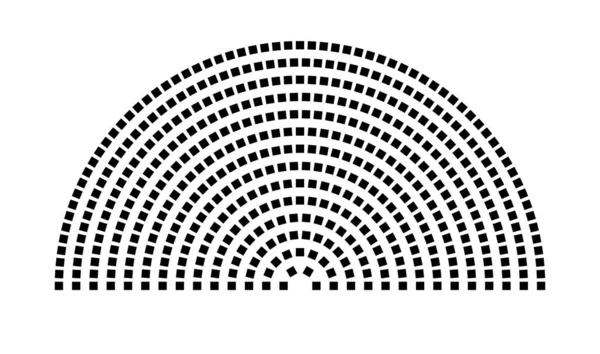 Hemicycle 481 koltuk - 14 sıra - 180 derece